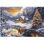Kit de broderie Soirée d'hiver en montagne Kit de broderie Soirée d'hiver en montagne