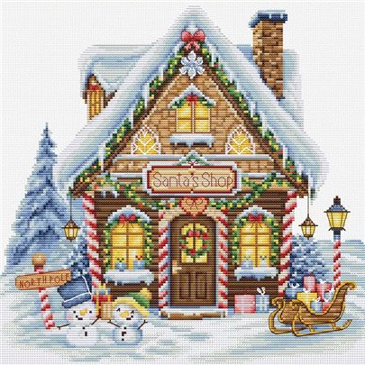 Embroidery kit Santa’S Shop