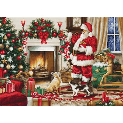 Stickset Weihnachtsmann-Interieur