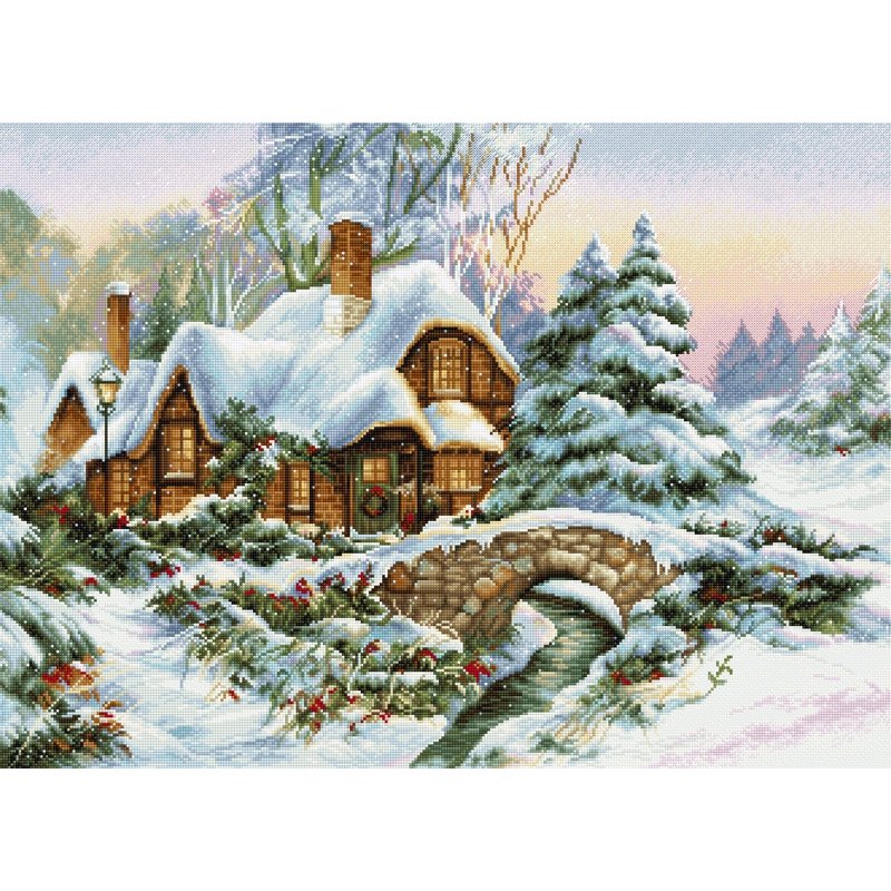 Borduurpakket Winterlandschap Borduurpakket Winterlandschap