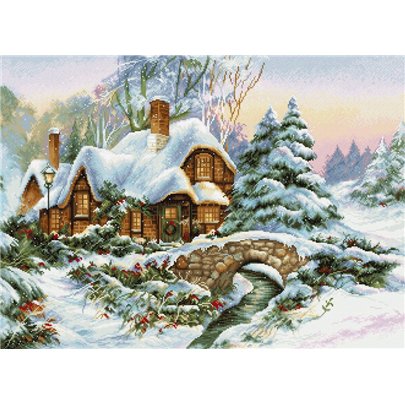Stickset Winterlandschaft