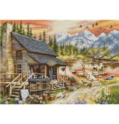 Embroidery kit Log Cabin General Store