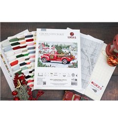 Stickset Roter Weihnachtstruck