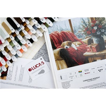 Borduurpakket Kerstmoment (petit point)
