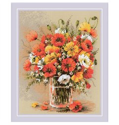 Embroidery kit Field Poppies