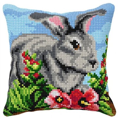 Kit coussin au point croix Lapin 99109