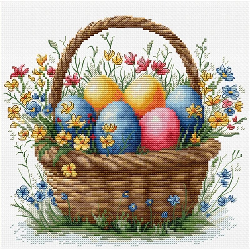 Embroidery kit Easter Basket Embroidery kit Easter Basket