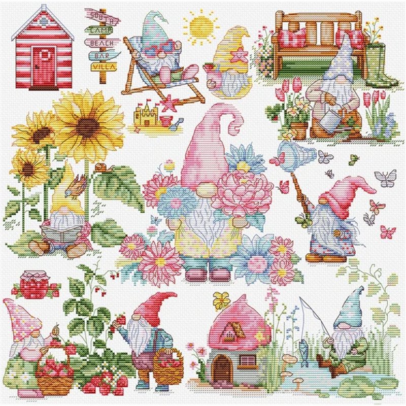 Kit de broderie L'histoire des gnomes Kit de broderie L'histoire des gnomes