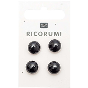  Rico Design 4 Yeux d'animaux à coudre 11 mm