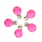 attache sucette en bois rose