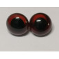 oeil d'animal en verre à coudre 15 mm marron oeil d'animal en verre à coudre 15 mm marron