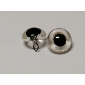   Tierauge Glas zum Nähen 15 mm klar