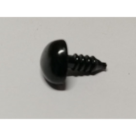 Dierenneus 12 mm driehoek vlak - zwart