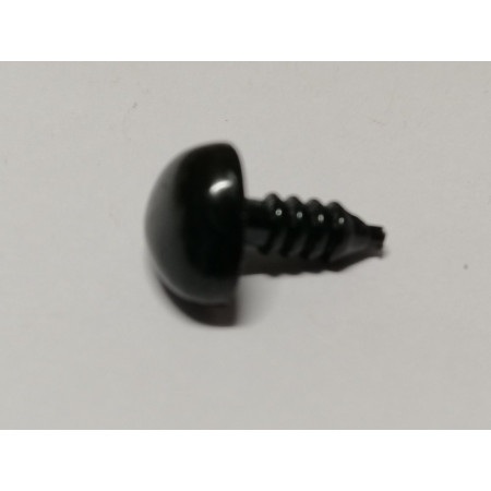 Dierenneus 12 mm driehoek vlak - zwart