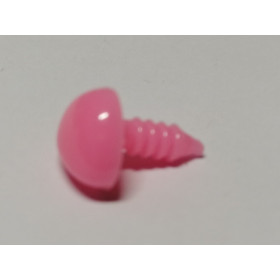 Dierenneus 12 mm driehoek vlak - roze