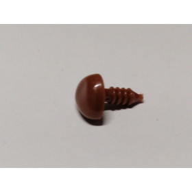 Dierenneus 12 mm driehoek vlak - bruin