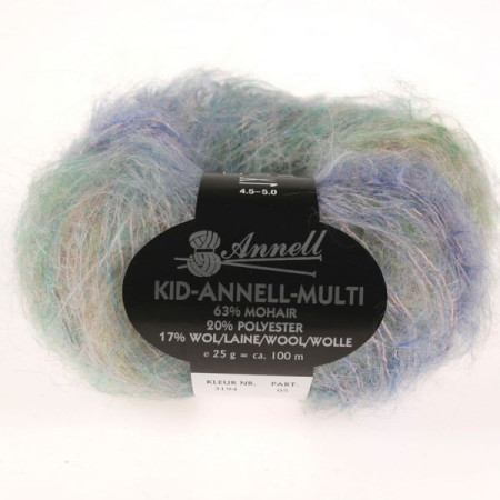 Mohair breiwol Annell Kid Annell Multi 3194