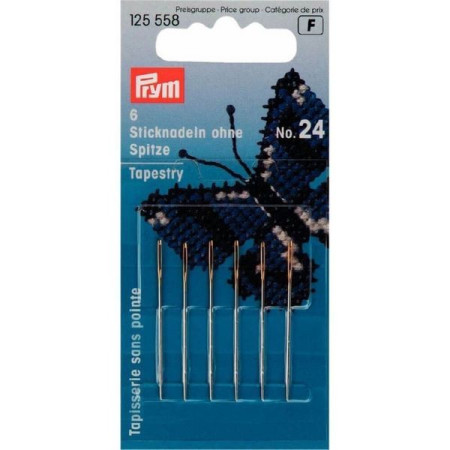 Tapestry needles with blunt point  NR 24