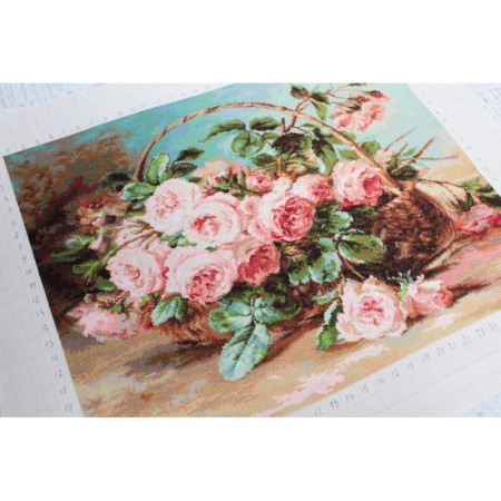 Borduurpakket Mand met rozen