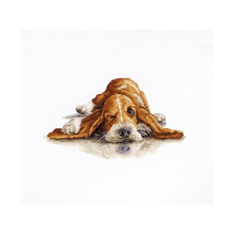 Embroidery kit Basset 2