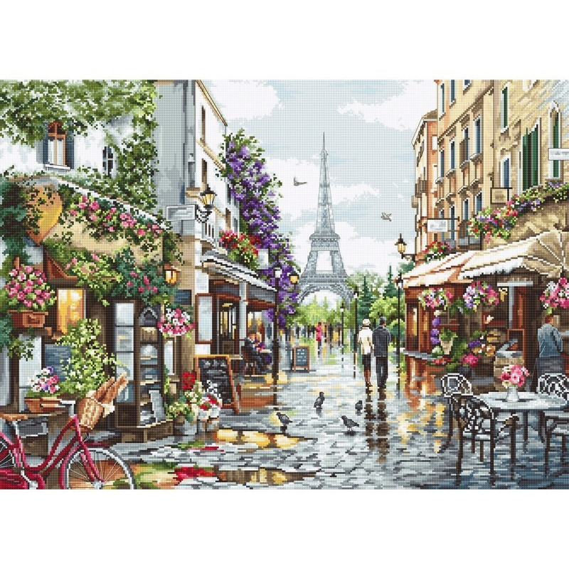 Stickset Paris in den Blumen Stickset Paris in den Blumen