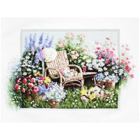 Kit de broderie jardin fleuri