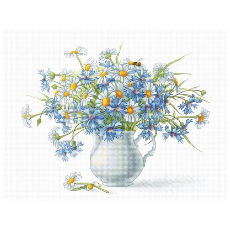 Luca-S Borduurpakket Korenbloemen en camomiles