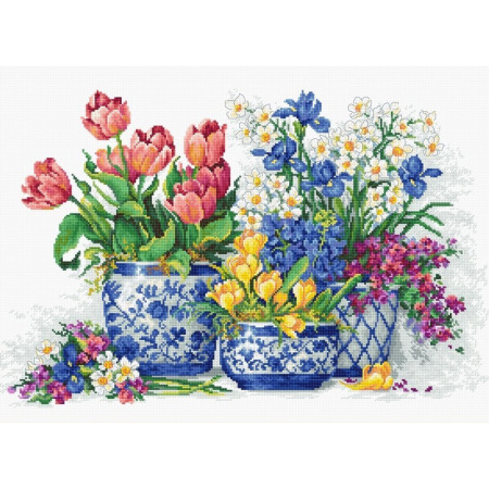 Embroidery kit Spring flowers 3