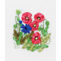 Embroidery kit Poppies and Cornflowers