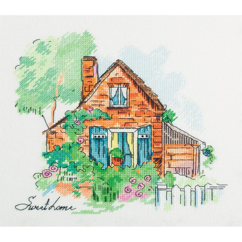 Embroidery kit Cosy House
