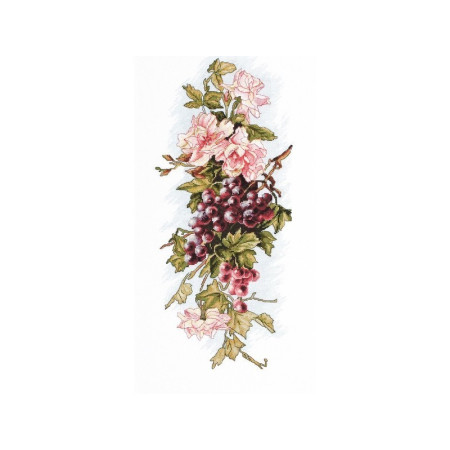 Embroidery kit Composition with grapes
