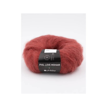 Breiwol Phildar Phil Love Mohair Grenat