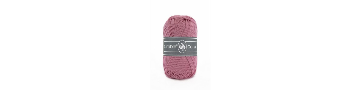 Durable Coral Haakgaren - 100% Gemerceriseerd Katoen