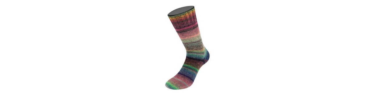 Lana Grossa Meilenweit 100 Rainbow | Colorful Yarn for Socks